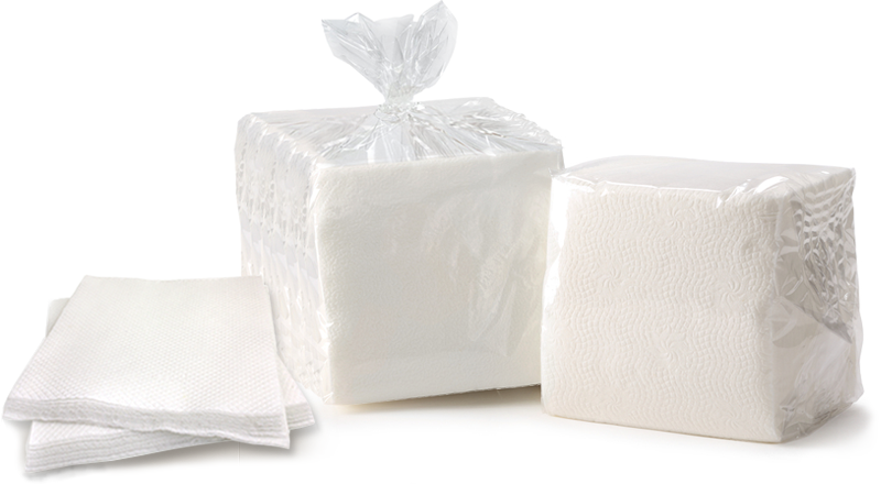 Airlaid Airlaid napkins in cellophane and laying loose